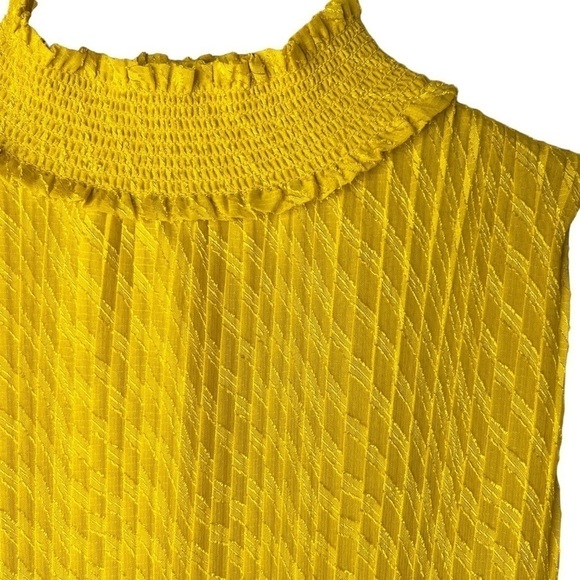 NANETTE LEPORE NWT Solid Pleated Smocked Sleeveless Midi Dress Size 2 - Picture 8 of 16